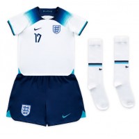 Billiga England Bukayo Saka #17 Barnkläder Hemma fotbollskläder till baby VM 2022 Kortärmad (+ Korta byxor)